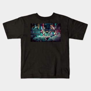 Tokyo Luminance - Aesthetic Nighttime Street Scene Kids T-Shirt